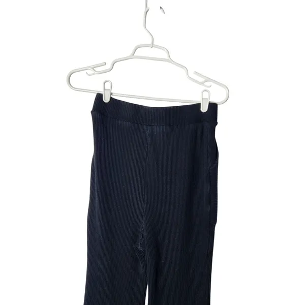 Free People Beach Black Knit Ribbed Casual Lounge Pull On Pants Size Small - Image 6