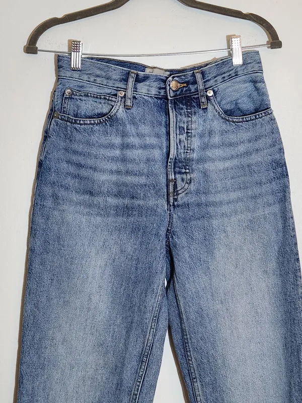 Everlane Womens Button-Fly 90s High Waist Jeans Size 27 - Image 2