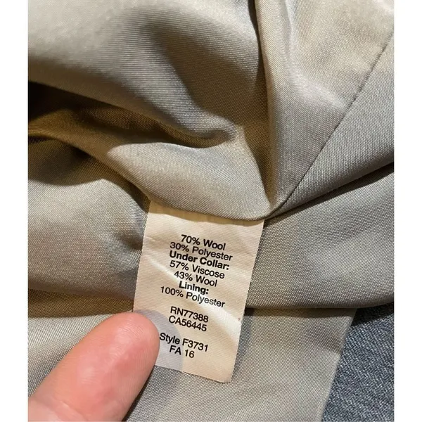 J. Crew Factory Women’s Lightweight Wool Blend Gray Suit Blazer F3731 size 2‎ - Image 4