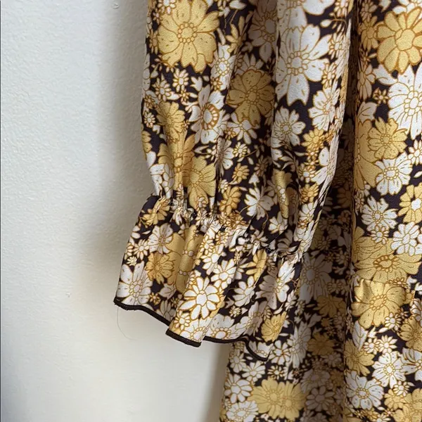 Floral Yellow Dress Size M - Image 4