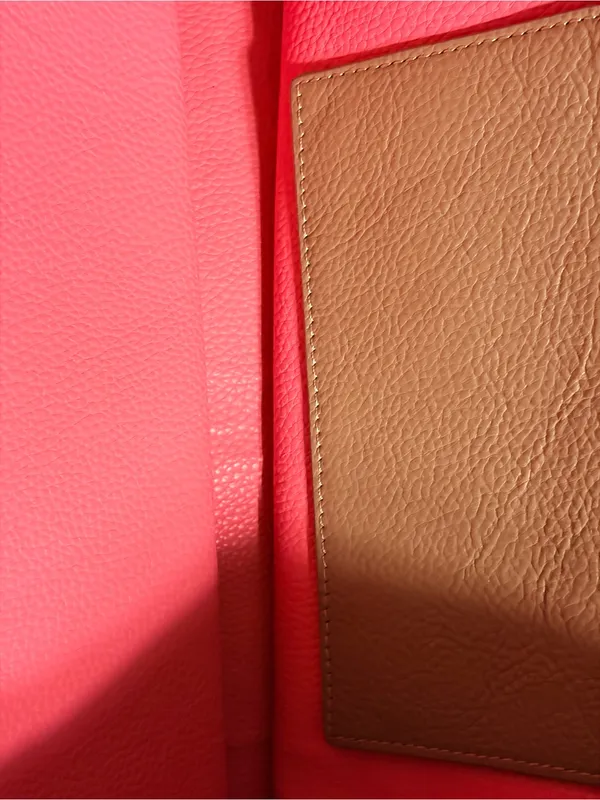 Lodis Beige Tote with Pink Trim Tan - Image 8