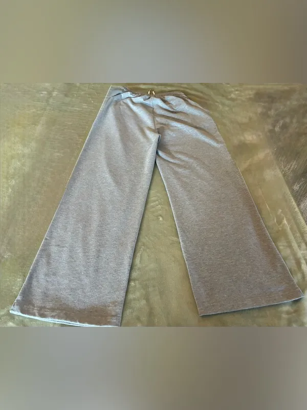 Women’s Cozy Wide-Leg Lounge Pants - Gray Size XS (0-2) - Image 4
