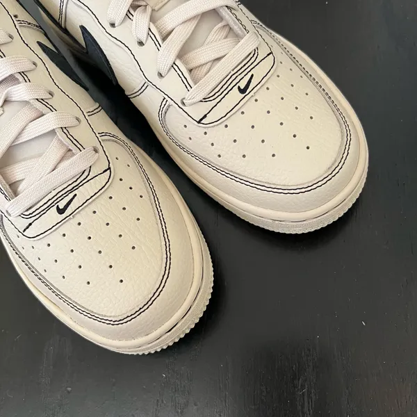 New NIKE Air Force 1 LV8 4 GS Light Khaki Black - Image 3