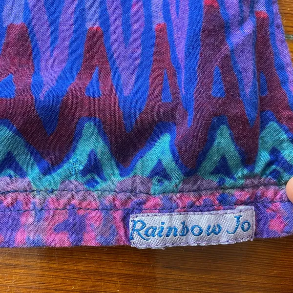 Vintage Rainbow Jo Tropical Vibrant Floral Hawaiian Resort Dress Sz Medium💛 - Image 13