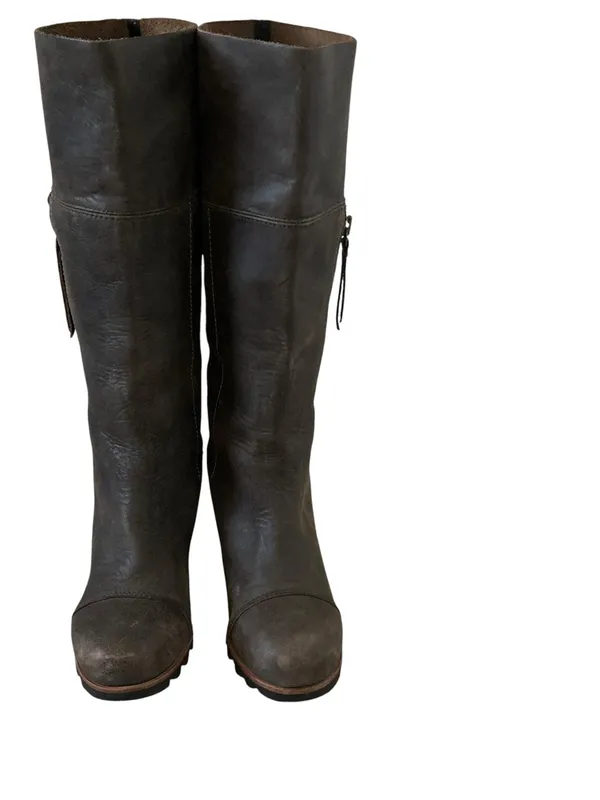 Sorel “Addinngton” tall water proof boots brown leather suede size 7 - Image 10