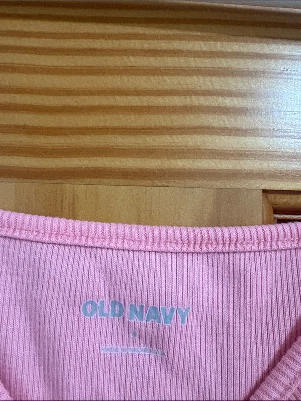 Old Navy Size Small Pink Ribbed Tank Top - Image 2