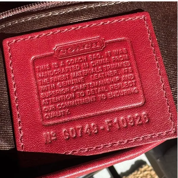 Cherry Red F10926 Y2K Soho Bag Signature little c Jacquard - Image 7