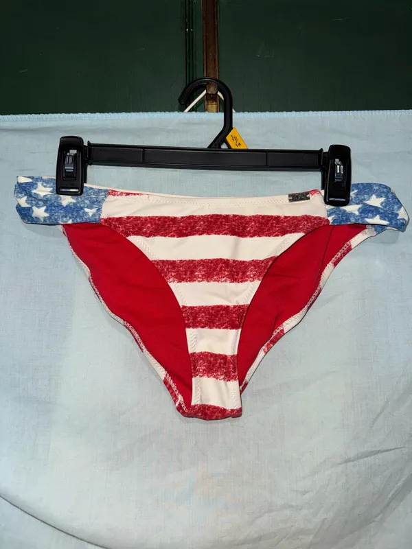 American Flag Fringe Bikini SET Blue Size L - Image 3