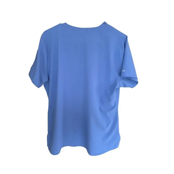 Carhartt Force Womens Scrub Top Medium Blue Short Sleeve V-Neck With Pockets - Image 6