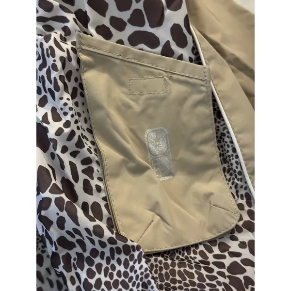 Free Country Women's Jacket Rain Hooded Beige Canvas Trench Gorpcore Sz Medium - Image 4