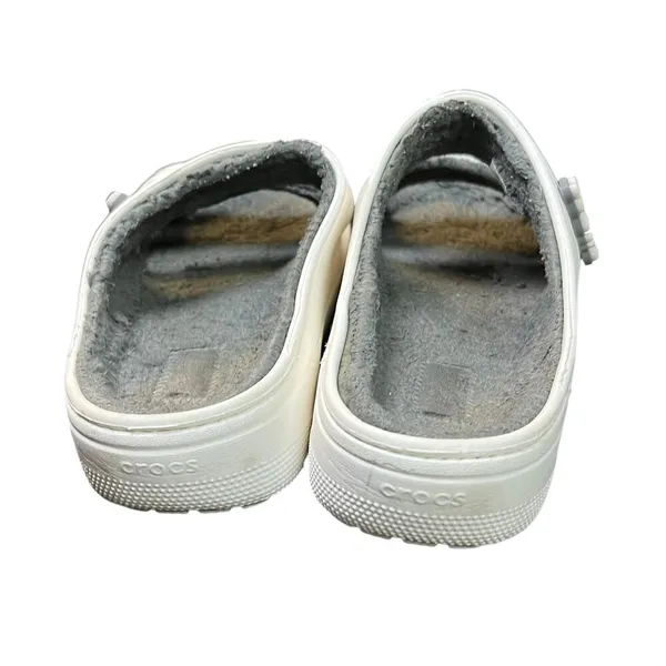 Crocs Baya Platform Sandal Unisex Women's 9 Men's 7 White Gray Slides - Image 4