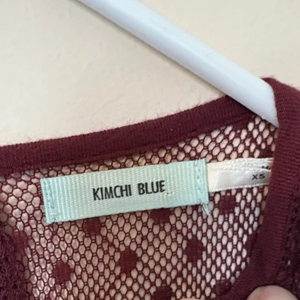 Kimchi Blue Burgundy Lace Mini Dress - Image 3