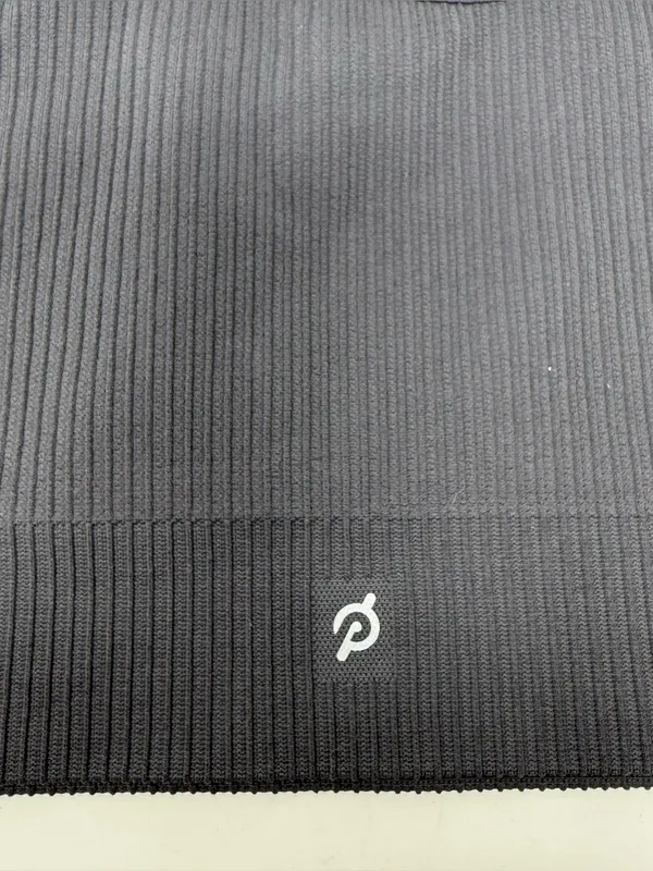 Peloton Dark Grey Ribbed Sports Bra Medium/Large Cycle Athletic Athleisure - Image 4