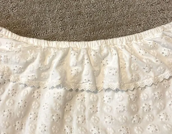 Kontrol White Eyelet Off The Shoulder Ruffle Top - Image 4