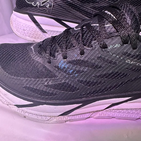 Hoka Women's Black and White Sneakers - Image 2