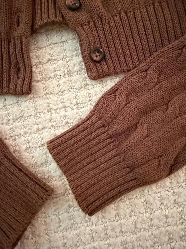 Brandy Melville Cable Knit Cardigan - Image 5