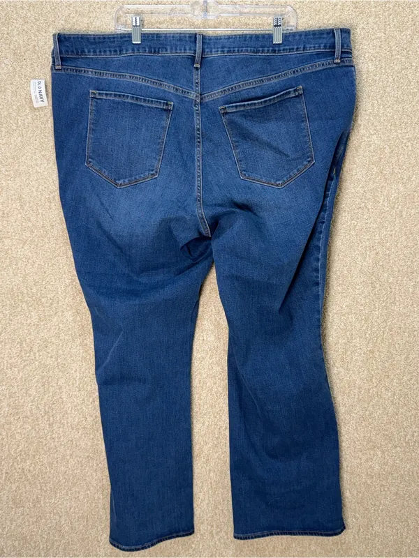NWT Old Navy mid rise kicker boot cut denim jeans‎ plus size 24 cotton blend - Image 2