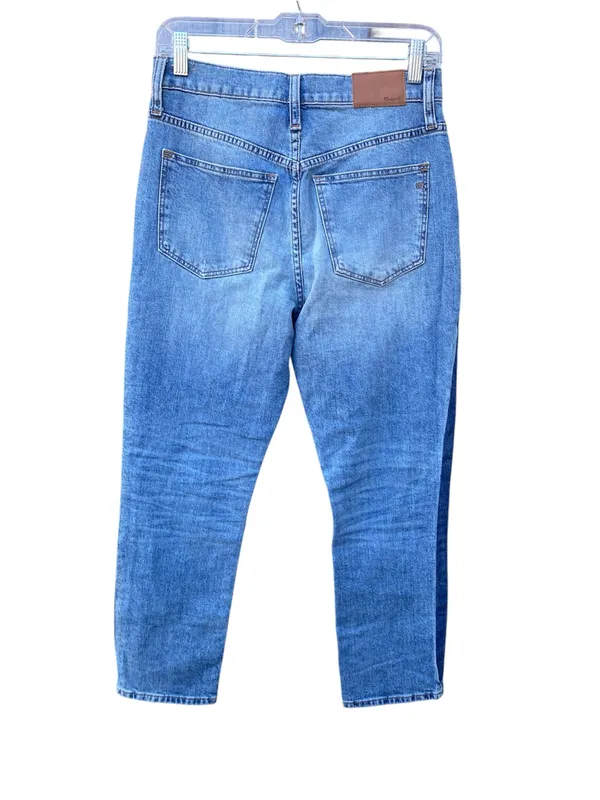 Madewell High-Rise Slim Boyjean Women's Size 26 Relaxed Fit Two-Toned Cropped - Image 6