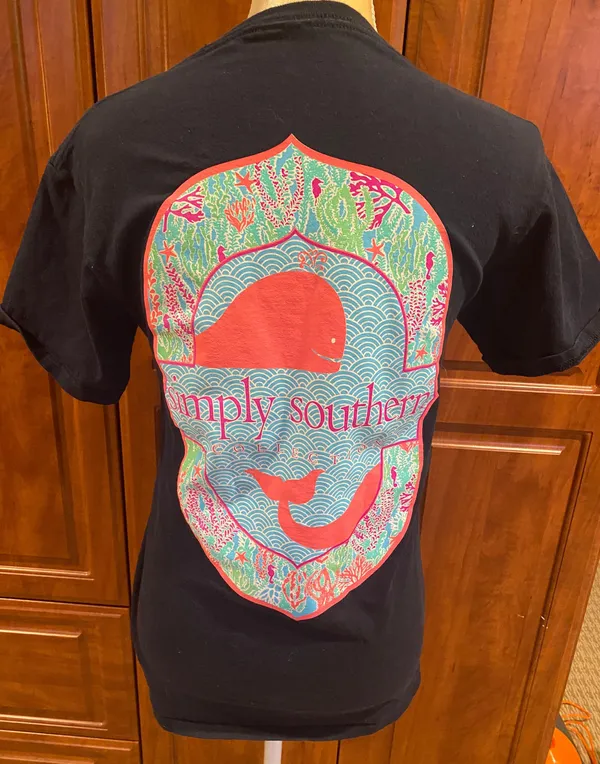 Simply Southern Black T- Shirt - Image 2