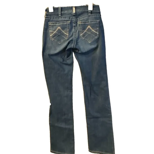 Ariat REAL Denim Jeans Mid Rise Boot Cut Size 29S Insteam 31 Blue Medium Wash - Image 5