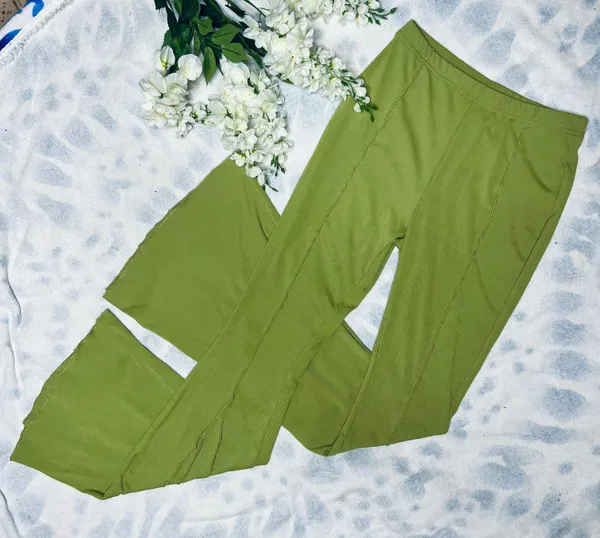 Avocado Ribbed Flare Pants - Image 10