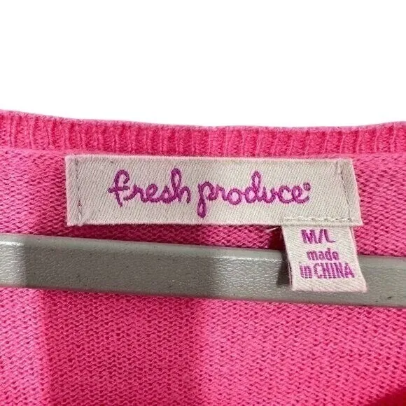 Fresh Produce Pink Cashmere Sweater Relaxed‎ Fit Dolman Sleeve Casual Cozy - Image 5
