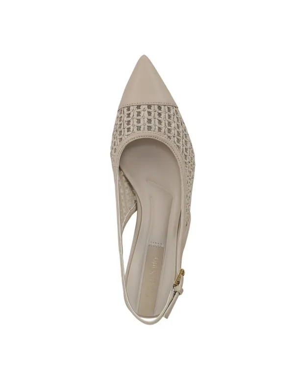 Franco Sarto Pump Faux Leather Woven Alabaster Off White MISMATCH (7.5M/8M) - Image 16