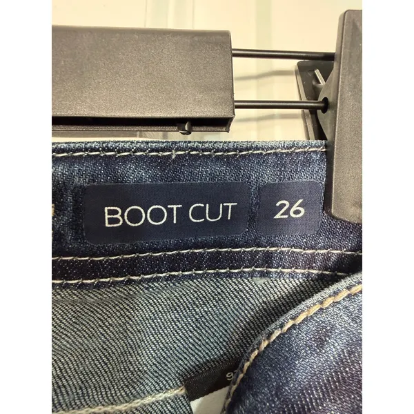 Grace in LA Embellished Pocket Bootcut Dark Wash Jeans Size 26 NEW with Tags - Image 4