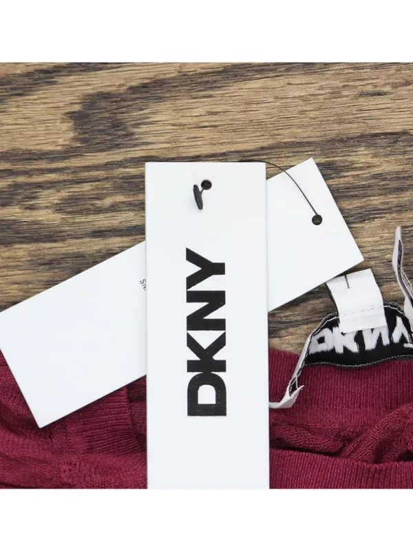 NWT DKNY Womens Lightweight Superfine Texture Top P52SAW83 Beet Red XS - Image 9