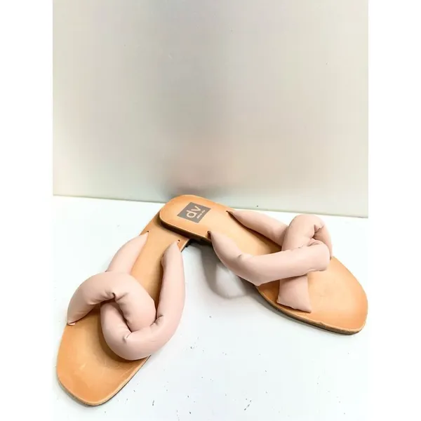 DV Dolce Vita Joanna Knotted Padded Slide Sandals Blush Pink Size 7‎ Flat Shoes - Image 4