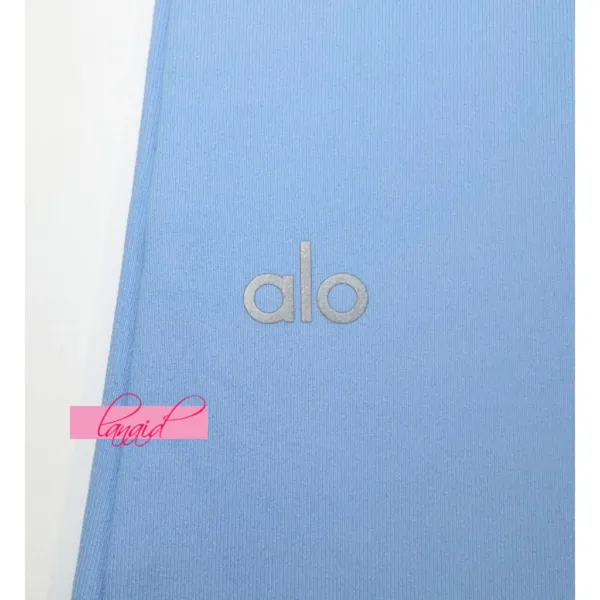 Alo Airbrush High-Waist Cinch Flare Legging Tile Blue Tie-Up Corset Lace Hi-Rise - Image 15