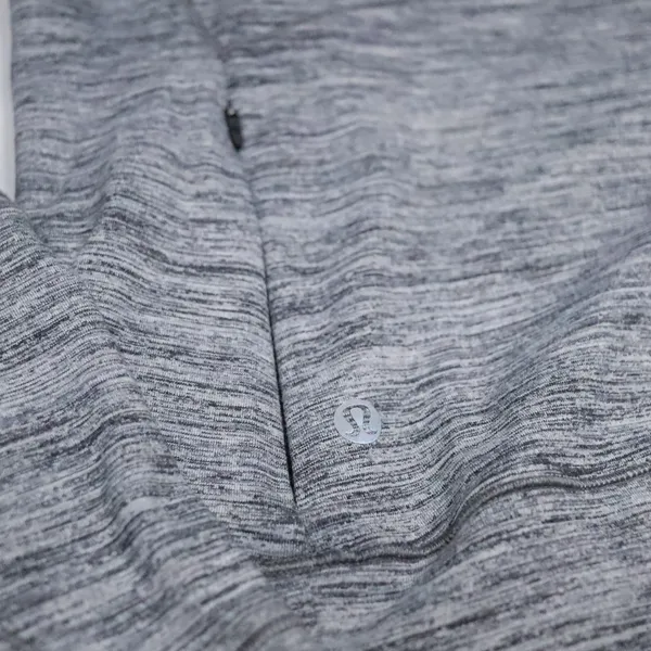Lululemon Cypress Kiss Long Sleeve Top Women Size 12 Grey Space Dye Thumbholes - Image 6