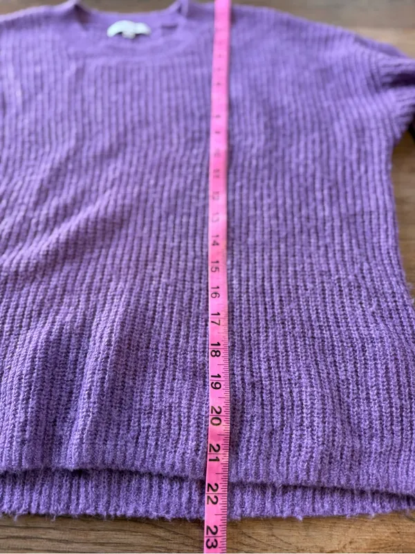 Madewell Heather Amethyst Crewneck Sweater Medium Alpaca Blend - Image 9