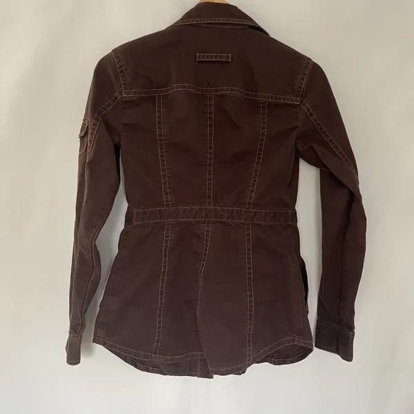cAbi‎ chocolate brown corduroy denim jacket vintage pockets XS cotton spandex - Image 9