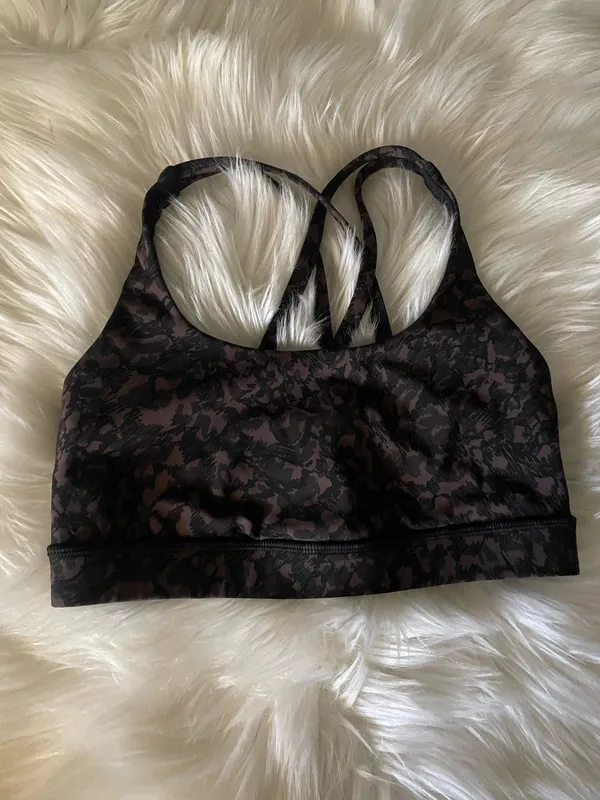 Lululemon Energy Bra Medium Support Wild Thing Camo Brown  - Image 8