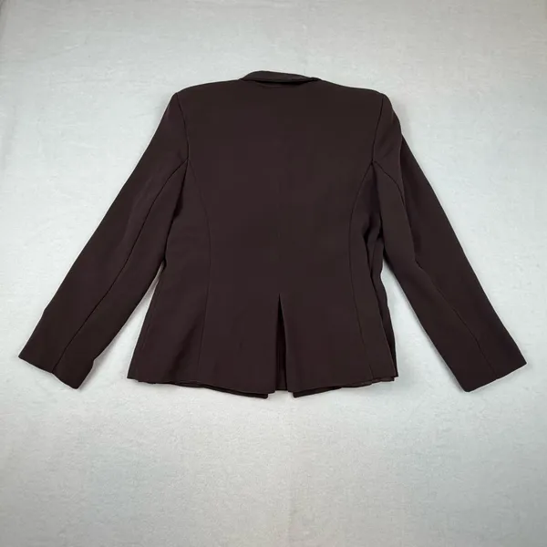Koret Blazer Women Size 10 Brown 3-Button‎ Structured Office Professional - Image 7