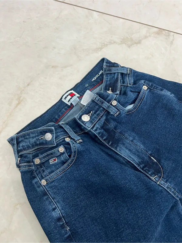 Tommy Hilfiger Blue Denim High Flare Y2K Jeans Size 28/32 - Image 3
