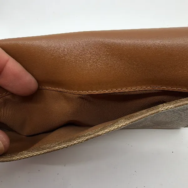 Coach Continental Flap Brown Signature Canvas Wallet - Image 4