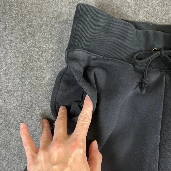 Nike Womens Sportswear Fleece‎ Joggers Black Sweatpants Small Drawstring Swoosh - Image 6