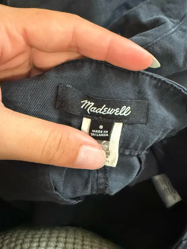 Madewell Black/Navy Pleated Trouser - Image 4