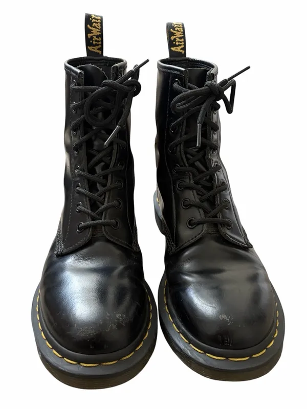 Dr. Martens Black 8-Eye Lace Up Boots Sz 9 - Image 2