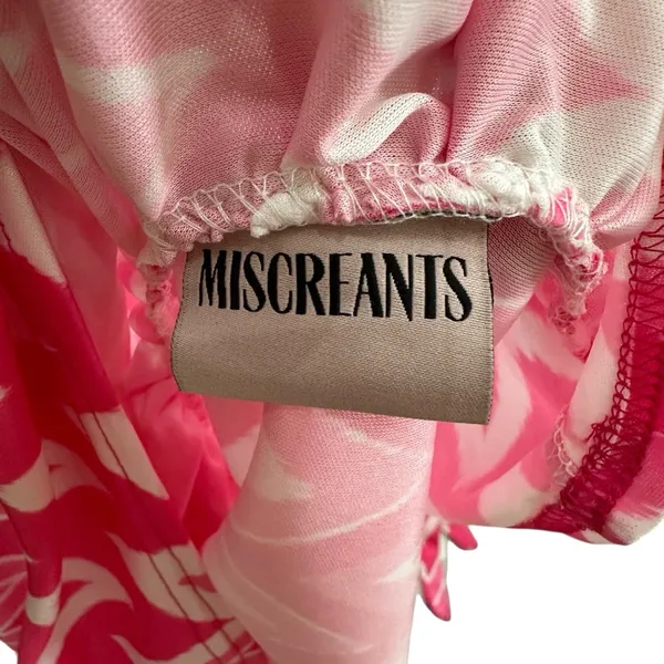 Miscreants Pink Zig Zag Strapless Mini Dress w Matching Gloves US 10/ UK 12 - Image 7