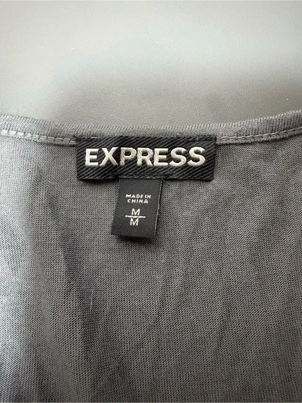 EXPRESS Y2K Studded Grey Racerback Tank Top - Image 4