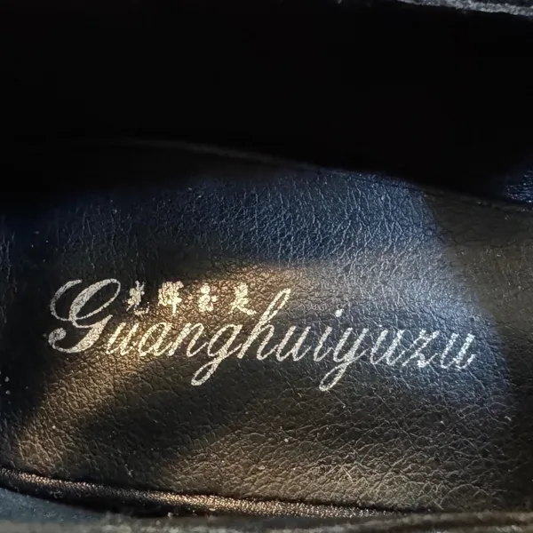 Guanghuiyuzu Black Pointed Toe Buckle Strappy Block Heels‎ Women's Size 35 - Image 4