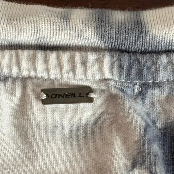 ONeill Womens Blue White Tie Dye Cropped Long Sleeve T-Shirt Size L‎ Relaxed Fit - Image 4
