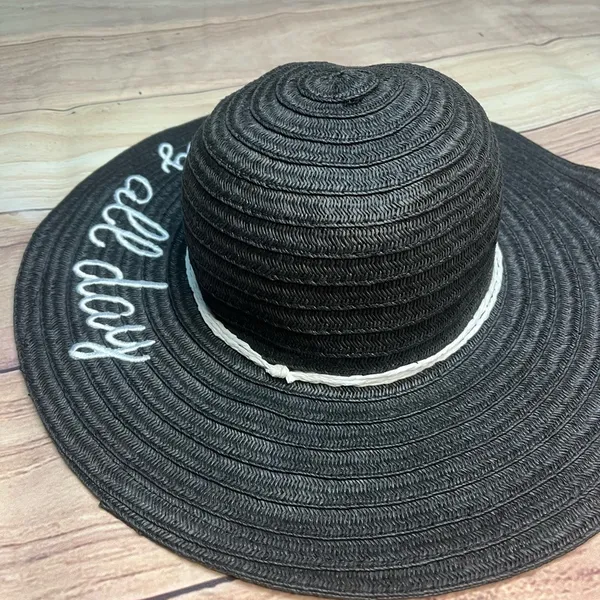 Vacay all day hat! Black. one size. - Image 2