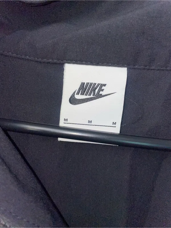 Nike Sportswear Black Half Zip Hooded Windbreaker Jacket Women’s Medium - Image 2