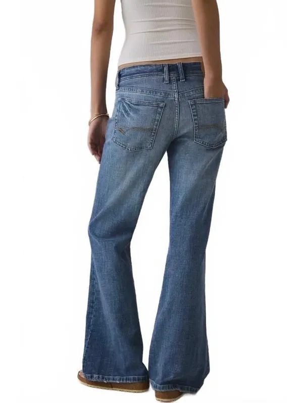 UO BDG Teo Relaxed Low-Rise Bootcut Jeans Urban Outfitters NWT Oxford Blue 33 - Image 2