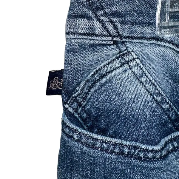 Rock & Republic Berlin Jeans‎ Size 14 Distressed Embellished Birds Skinny Blue - Image 3