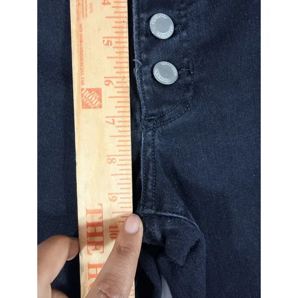 Banana Republic Luxe‎ Sculpt Jeans Women’s 27P Black Crop Flare Button Fly - Image 6